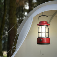 Load image into Gallery viewer, Retro Outdoor Warm Light Camp Light With Portable Hook 300 Lumens Camping Tent Light COB Atmosphere Light Battery Model