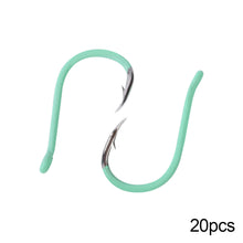 Load image into Gallery viewer, 20PCS Luminous Tube 15° Skew Fishing Hook With Barbs Ghost Tooth Hook Sea Fishing Large Fishhook Fishing Accessories