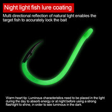 Load image into Gallery viewer, 20PCS Luminous Tube 15° Skew Fishing Hook With Barbs Ghost Tooth Hook Sea Fishing Large Fishhook Fishing Accessories