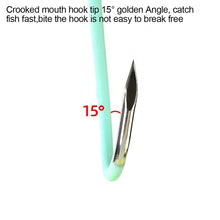 Load image into Gallery viewer, 20PCS Luminous Tube 15° Skew Fishing Hook With Barbs Ghost Tooth Hook Sea Fishing Large Fishhook Fishing Accessories