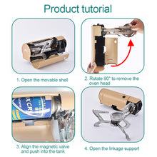 Load image into Gallery viewer, Outdoor Folding Cassette Stove Camping Portable All-In-One Gas Stove Picnic High Fire Stoves Gas Tanks Not Included