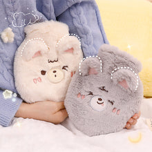 Load image into Gallery viewer, 1Pc 350ml Cute Warm Hot Water Bottle Bag Girl Warm Belly Warmer Filled Explosion-proof Portable Winter Reusable Hand Warmer