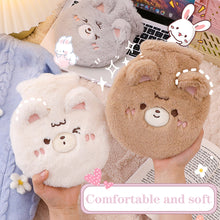 Load image into Gallery viewer, 1Pc 350ml Cute Warm Hot Water Bottle Bag Girl Warm Belly Warmer Filled Explosion-proof Portable Winter Reusable Hand Warmer