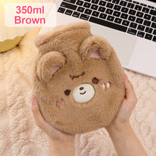 Load image into Gallery viewer, 1Pc 350ml Cute Warm Hot Water Bottle Bag Girl Warm Belly Warmer Filled Explosion-proof Portable Winter Reusable Hand Warmer