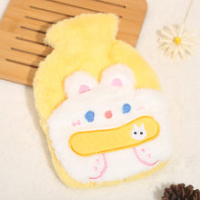 Load image into Gallery viewer, 1Pc 500ml Cute Warm Hot Water Bottle Bag Girl Warm Belly Warmer Filled Explosion-proof Portable Winter Reusable Hand Warmer