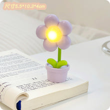 Load image into Gallery viewer, Mini LED Flower Night Light Cute Small Table Lamp Desktop Ornament Bedside Bedroom Ambient Lights Children Toy Kids Holiday Gift