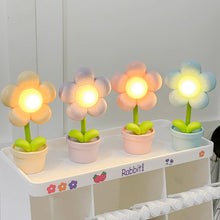 Load image into Gallery viewer, Mini LED Flower Night Light Cute Small Table Lamp Desktop Ornament Bedside Bedroom Ambient Lights Children Toy Kids Holiday Gift