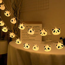 Load image into Gallery viewer, 10/20 LED Light String Panda Smile Cloud Garlands Battery USB Kid Girl Christmas Light Holiday Party Bedroom Nursery Fairy Lights