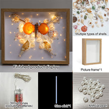 Load image into Gallery viewer, Art Deco DIY Shell Frame Painting Night Light Wall Artwork Table Lamp Bedroom Ornament Christmas New Year Gift