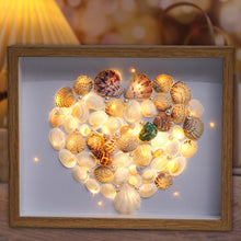 Load image into Gallery viewer, Art Deco DIY Shell Frame Painting Night Light Wall Artwork Table Lamp Bedroom Ornament Christmas New Year Gift