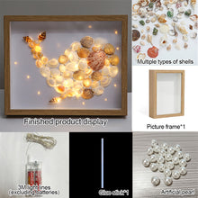 Load image into Gallery viewer, Art Deco DIY Shell Frame Painting Night Light Wall Artwork Table Lamp Bedroom Ornament Christmas New Year Gift
