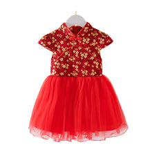 Load image into Gallery viewer, Girls Dresses Children's Chinese Style Dress Kids Cheongsam Princess Dresses For Girls Baby Tutu Clothing New Year Clothes Kids 1-7Years