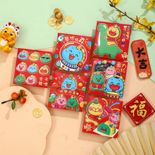 Load image into Gallery viewer, 6pcs Chinese New Year Lucky Red Envelope Symbol of Dragon Year 2024 Money Pocket Envelope Zodiac Dragon Pocket New Year Supplies