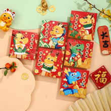 Load image into Gallery viewer, 6pcs Chinese New Year Lucky Red Envelope Symbol of Dragon Year 2024 Money Pocket Envelope Zodiac Dragon Pocket New Year Supplies