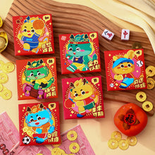 Load image into Gallery viewer, 6pcs Chinese New Year Lucky Red Envelope Symbol of Dragon Year 2024 Money Pocket Envelope Zodiac Dragon Pocket New Year Supplies