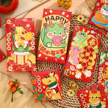 Load image into Gallery viewer, 6pcs Chinese New Year Lucky Red Envelope Symbol of Dragon Year 2024 Money Pocket Envelope Zodiac Dragon Pocket New Year Supplies