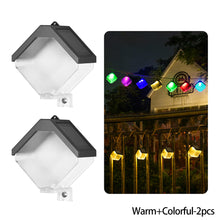 Load image into Gallery viewer, 2pcs/pack Solar Lamps Outdoor Decoration Christmas Hanging Clip Wall Lamp Ice Block Transparent Shape Porch Path Lights Solar Camping Lights