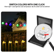 Load image into Gallery viewer, 2pcs/pack Solar Lamps Outdoor Decoration Christmas Hanging Clip Wall Lamp Ice Block Transparent Shape Porch Path Lights Solar Camping Lights
