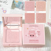 Load image into Gallery viewer, 4 in 1 Matte Powder Blush Waterproof Long-lasting Natural Stereoscopic Multifunctional Blusher Palette Face Makeup Cosmetics