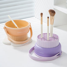 Load image into Gallery viewer, Silicone Makeup Brush Cleaner Detachable Large Capacity Storage Drying Rack Beauty Tool Cleaning Supplies