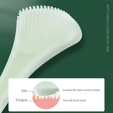 Load image into Gallery viewer, Silicone Tongue Scraping Brush Clean Oral Tongue Coating Remove Smell Double Sided Tongue Cleaning Brush Oral Health Care
