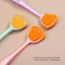 Load image into Gallery viewer, Double Sided Tongue Scraper Oral Tongue Coating Cleaning Brush Soft Portable Oral Care Tongue Scraper Oral Health Care Tool