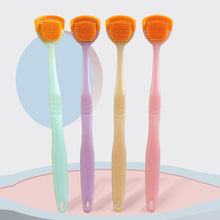 Load image into Gallery viewer, Double Sided Tongue Scraper Oral Tongue Coating Cleaning Brush Soft Portable Oral Care Tongue Scraper Oral Health Care Tool