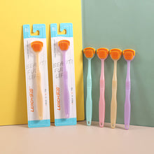 Load image into Gallery viewer, Double Sided Tongue Scraper Oral Tongue Coating Cleaning Brush Soft Portable Oral Care Tongue Scraper Oral Health Care Tool