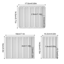 Load image into Gallery viewer, Bookmark Silicone Mold Rectangle Resin Bookmark Epoxy Casting Mould for DIY 5 Cavity Silicone Bookmark Molds Decoration Crafts Accessories