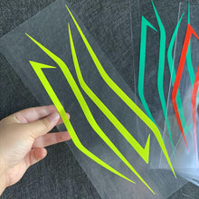 Load image into Gallery viewer, 4Pcs Motorcycle Front Head Body Strip Style Stickers Reflective Pull Flower Waterproof Decal for Kawasaki Ninja NINJA400 H2 H2SX