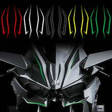 Load image into Gallery viewer, 4Pcs Motorcycle Front Head Body Strip Style Stickers Reflective Pull Flower Waterproof Decal for Kawasaki Ninja NINJA400 H2 H2SX