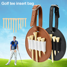 Load image into Gallery viewer, 1PC Golf Tee Double-Sided Insert Bag Outdoor PU Leather Waist Hanging Portable Golf Accessories Storage Packbag