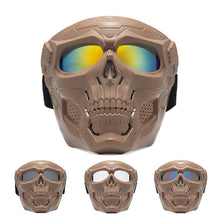 Load image into Gallery viewer, Skull Windproof Dust-Proof Riding Goggles Outdoor Shooting Impact Resistance Splash-Proof Mask Motorcycle Harley Helmet Off-Road Tactical Riding Mask