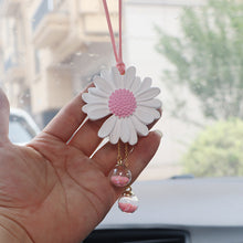 Load image into Gallery viewer, Car Interior Decoration Plaster Fragrance Daisy Auto Rearview Mirror Pendant Little Daisy Decoration Accessories