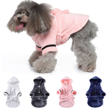Load image into Gallery viewer, Pet Dog Cat Bathrobe Drying Coat Clothes Thickened Absorbent Dog Hooded Towel Puppy Shower Gown Pet Nightwear Accessories