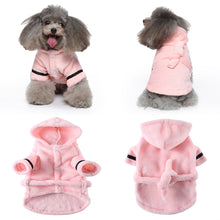 Load image into Gallery viewer, Pet Dog Cat Bathrobe Drying Coat Clothes Thickened Absorbent Dog Hooded Towel Puppy Shower Gown Pet Nightwear Accessories