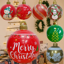 Load image into Gallery viewer, 60cm Large PVC Christmas Tree Decor Inflatable Ball Ornaments Xmas Ball Without Light Decoration for Outdoor Yard Lawn Porch
