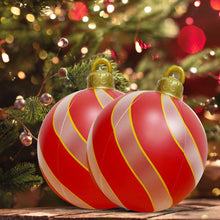 Load image into Gallery viewer, 60cm Large PVC Christmas Tree Decor Inflatable Ball Ornaments Xmas Ball Without Light Decoration for Outdoor Yard Lawn Porch