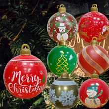 Load image into Gallery viewer, 60cm Large PVC Christmas Tree Decor Inflatable Ball Ornaments Xmas Ball Without Light Decoration for Outdoor Yard Lawn Porch
