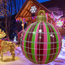 Load image into Gallery viewer, 60cm Large PVC Christmas Tree Decor Inflatable Ball Ornaments Xmas Ball Without Light Decoration for Outdoor Yard Lawn Porch