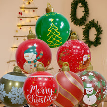 Load image into Gallery viewer, 60cm Large PVC Christmas Tree Decor Inflatable Ball Ornaments Xmas Ball Without Light Decoration for Outdoor Yard Lawn Porch