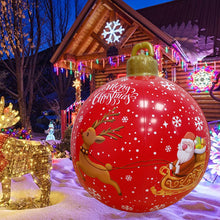 Load image into Gallery viewer, 60cm Large PVC Christmas Tree Decor Inflatable Ball Ornaments Xmas Ball Without Light Decoration for Outdoor Yard Lawn Porch