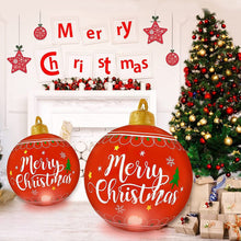 Load image into Gallery viewer, 60cm Large PVC Christmas Tree Decor Inflatable Ball Ornaments Xmas Ball With Light Decoration for Outdoor Yard Lawn Porch