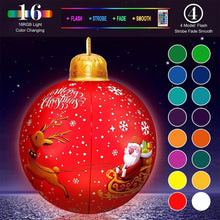 Load image into Gallery viewer, 60cm Large PVC Christmas Tree Decor Inflatable Ball Ornaments Xmas Ball With Light Decoration for Outdoor Yard Lawn Porch