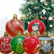 Load image into Gallery viewer, 60cm Large PVC Christmas Tree Decor Inflatable Ball Ornaments Xmas Ball With Light Decoration for Outdoor Yard Lawn Porch