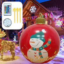 Load image into Gallery viewer, 60cm Large PVC Christmas Tree Decor Inflatable Ball Ornaments Xmas Ball With Light Decoration for Outdoor Yard Lawn Porch
