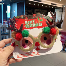Load image into Gallery viewer, Christmas Glasses Glitter Decorative Glasses Kid Xmax Party Costume Eyeglasses Photo Props Christmas Decoration 2024 Navidad Gift