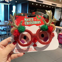 Load image into Gallery viewer, Christmas Glasses Glitter Decorative Glasses Kid Xmax Party Costume Eyeglasses Photo Props Christmas Decoration 2024 Navidad Gift