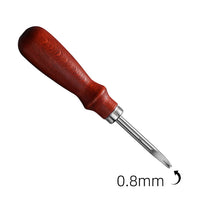 Load image into Gallery viewer, Leather Edge Beveler Skiving Beveling Knife Cutting Hand Craft Tool with Beech Handle Edge Cutting Leather Craft DIY Tool