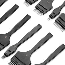 Load image into Gallery viewer, Sharp Head Chisel Replaceable Perforated Pricking Removable Round Hole Punch Leather Craft DIY Stainless Steel Tool